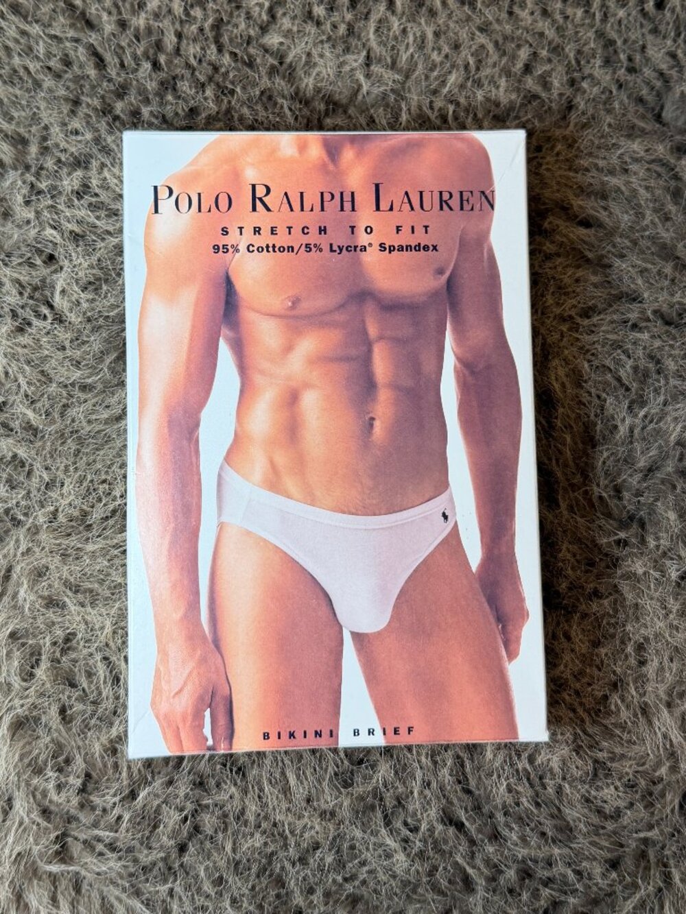 Vintage Polo Ralph Lauren Stretch Hip Brief White XL New in Box